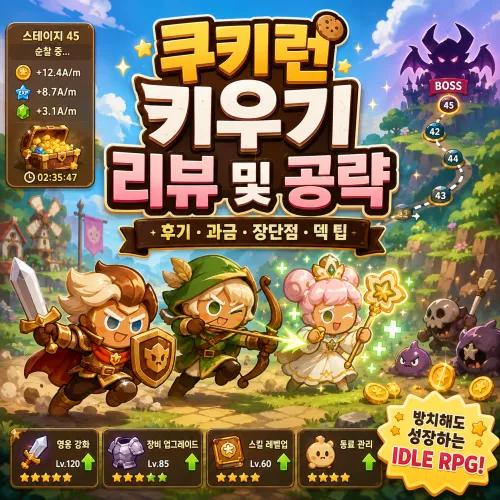 쿠키런 키우기 리뷰와 덱 공략 대표 이미지