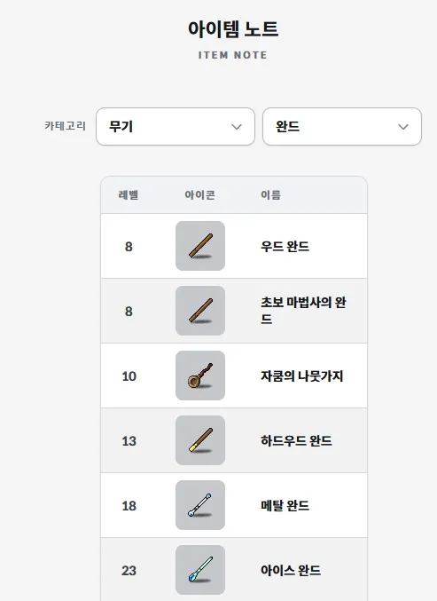 메이플 플래닛 메이플 노트 1
