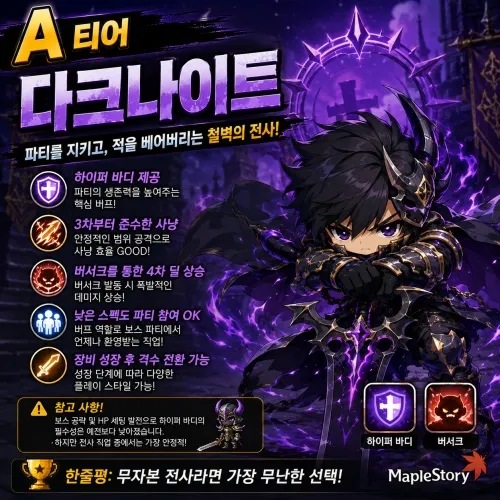 다크나이트 직업 티어
